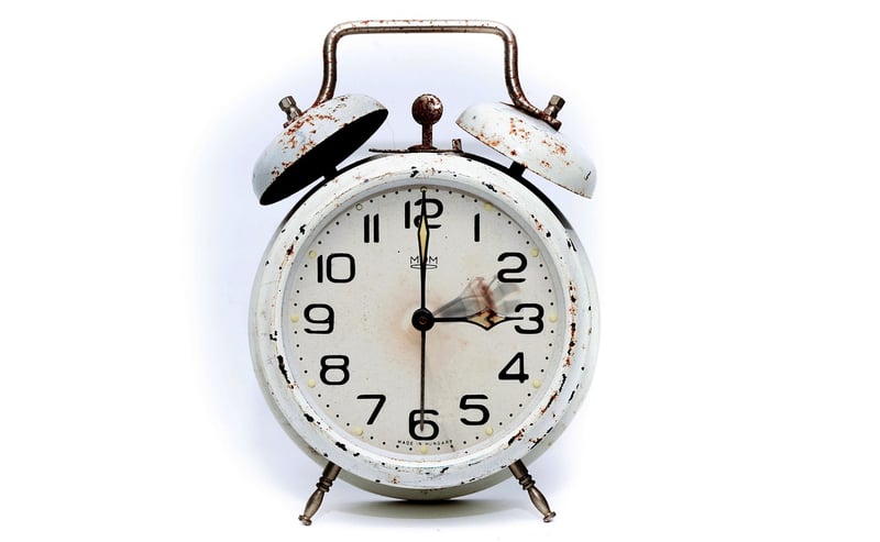 clock and hourglass